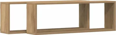 Obrázek produktu pro vidaXL Nástěnná police 2 ks Artisan dub 80 x 15 x 26 cm materiál na bázi dřeva