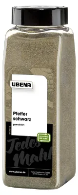 Produktbild von Ubena Pfeffer schwarz gemahlen kräftiger aromatischer Geschmack 600g