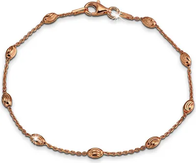 Image de SilberDream Bracelet Femme Chaîne d'Ancrage 925 Argent poli 19,5cm rose SDA2389E