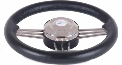 Produktbild von Steuerrad / Bootslenkrad 3 Speichen Ø 350 mm Edelstahl Kunststoff Schwarz