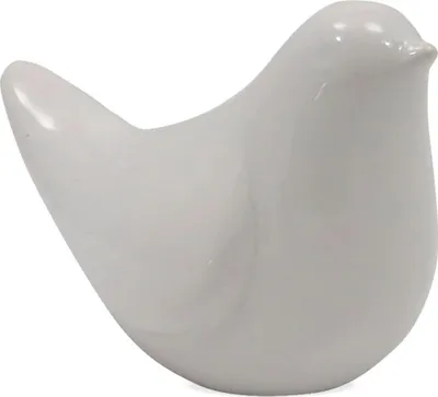 Image de Oiseau Déco Figure de décoration printanière Céramique 1 pc. blanc 12,7 cm