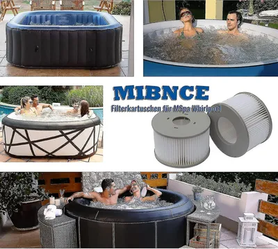 Produktbild von Packung mit 8 Ersatzfilterkartuschen für Mspa aufblasbaren Pool, Whirlpool