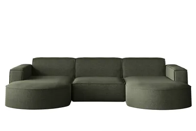 Produktbild von Kaiser Möbel Ecksofa, Sofa U form, Couch U form MODENA U STUDIO stoff Verita Dunkelgrün