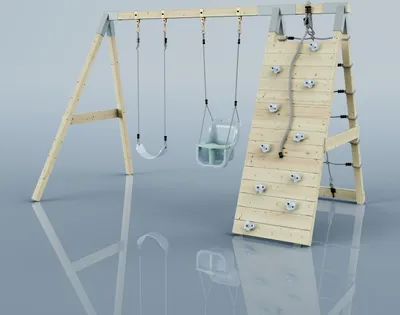Produktbild von OutdoorToys Klettergerüst Kuckuck aus Holz in Blau Eisblau