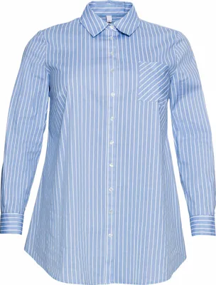 Produktbild von sheego Damen Große Größen Longbluse mit gerundetem Saum Citywear feminin -