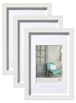 Fotolijsten-Set 3er, 15x20 cm, Holzrahmen, weiß, Galerierahmen