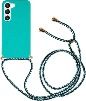 Produktbild von Samsung Galaxy S23 Hülle - Coverup TPU Back Cover mit Handykette - Biologisch Abbaubar - Cyan