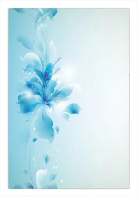 Produktbild von Wallario Wandbild Blaues Blumenbuket, Größe: 61 x 91,5 cm, Poster mit rahmenlosen Bildhalter