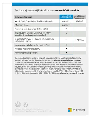 Immagine prodotto di Microsoft 365 Business Standard P8 Mac/Win CZ