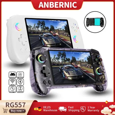 Immagine prodotto di Console portatile Android 14 con schermo AMOLED da 5,48 pollici - 256 GB di memoria - Colore viola trasparente