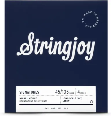 Produktbild von Stringjoy BA45105LS Vernickelte Bassgitarrensaiten 45-105 4-String