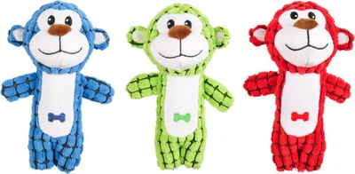 Produktbild von Hundespielzeug aus Plüsch im Affen-Design, 10,5 cm (L) x 7,5 cm (B) x 17 cm (H)
