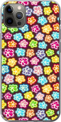 Produktbild von MuchoWow® Handyhülle Schutzhülle Hülle für Telefoonhoesje iPhone 12 Pro Max Mädchen - Blume - Schnittmuster - Mädchen - Kinder - Kinder Silikon Softcase Handy Hülle - Hartschale