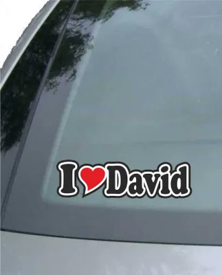 Produktbild von INDIGOS UG - Aufkleber / Autoaufkleber I Love Heart - Ich liebe mit Herz 15 cm - I LOVE David - Auto LKW Truck - Sticker mit Namen vom Mann Frau Kind