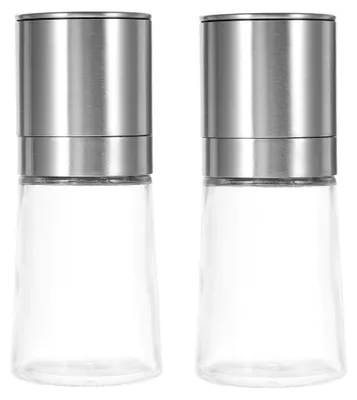 Produktbild von Manuelle Pfeffermühle und Salzstreuer im Set mit Glasgehäuse für Gewürze