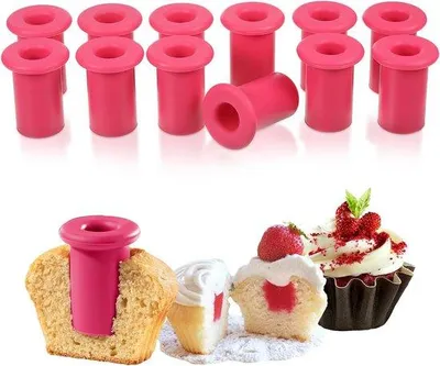 Image de Moules en silicone pour muffins et cupcakes, lot de 12