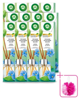 Immagine prodotto di 12 diffusori di fragranza Air Wick "Fresca Rugiada Mattutina" con oli essenziali, capacità 40 ml - Confezione risparmio - 12 pezzi