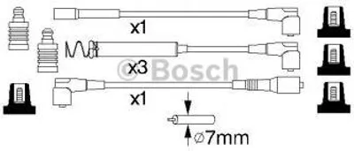 Produktbild von Bosch Zündleitungssatz  0 986 356 747