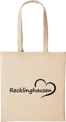 Produktbild von Huuraa Baumwollbeutel Recklinghausen Geschenk Einkaufstasche Natural 10 Liter Baumwolle Recklinghausen Accessoire