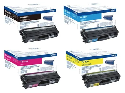 Produktbild von Brother TN-423 (TN423BK, TN423C, TN423M, TN423Y) - toner, black + color (schwarz + farbe)