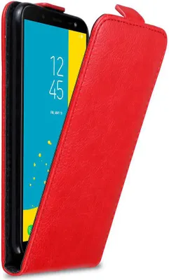 Obrázek produktu pro Cadorabo pouzdro pro Samsung Galaxy J6 2018 Protective Case in Red Flip Case Case Cover