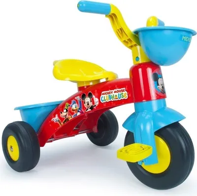 Obrázok produktu pre Trojkolesové bicykel Disney Mickey Mouse s košíkom a úložným priestorom na hračky