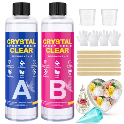 Epoxidharz-Set 474 ml, 1:1, klar, zum Gießen und Beschichten