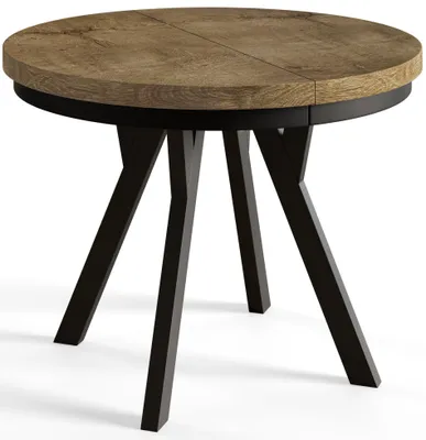 Produktbild von Esstisch Rund Evo, Moderner Esstich Ausziehbar, Tisch mit Stabile Konstruktion, Durchmesser 80 - 130 cm, Farbe Lefkas