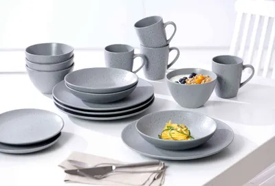 Produktbild von Speiseteller 28cm 4er Set Kitwe grau