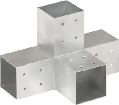 Produktbild von Pfostenverbinder X-Form Verzinktes Metall 81 x 81 mm