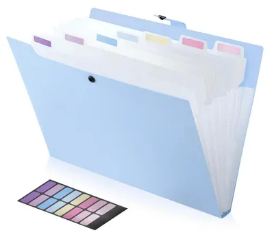 Produktbild von Fächermappe A4 mit 8 Fächern, Blau, 1 Stück