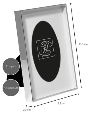 Obrázok produktu pre Fink PIA, rám na fotografie 13x18 cm, sklo, strieborný povrch, oceľ, strieborná farba, dĺžka 2,2 cm, šírka 18,1 cm, výška 23,2 cm, kód produktu: 133163