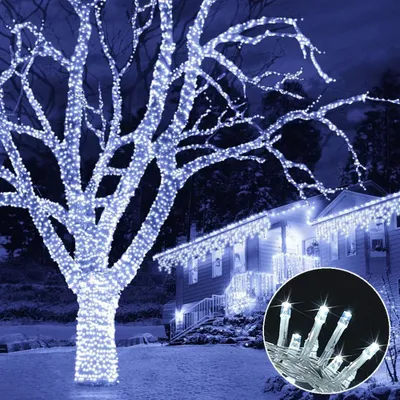 Produktbild von LED Lichterkette 10M 100 LED Innen, Kaltweiß Weihnachtsbaumbeleuchtung 8 Modi, Weihnachtsdekoration für Weihnachtsbaum Zimmer Party Garten