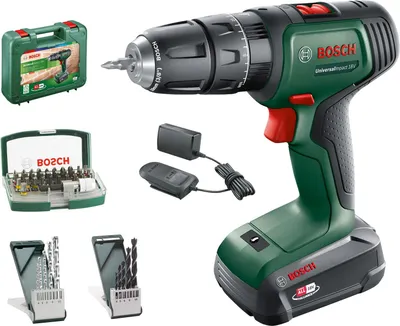 Image de Perceuse-visseuse à percussion sans fil UniversalImpact 18V Bosch (1 batterie, système 18 volts, en coffret) - Amazon Edition