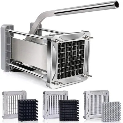 Image de Coupe-frites en acier inoxydable professionnel, avec plusieurs lames