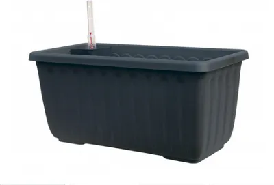 Produktbild von Plastia | Pflanzkübel Siesta - 7L - Grau - Selbstbewässernd - Ideal für Pflanzenpflege