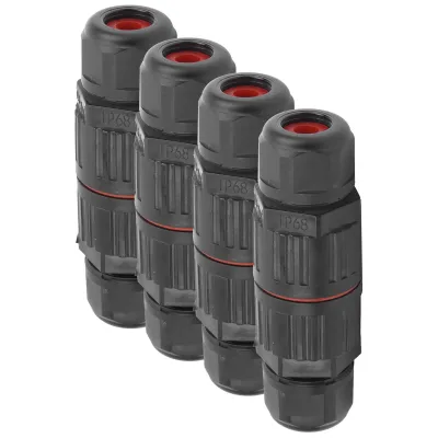 Obrázok produktu pre 4ks 3Pin vodotesný konektor 1 In 1 Out pre vonkajšie záhradné LED svetlá IP68