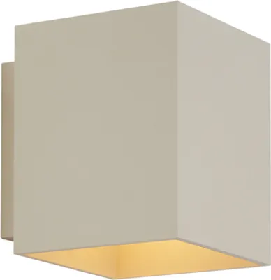 Produktbild von QAZQA - Moderne Wandleuchte Beige G9 Quadratisch - Sola I Wohnzimmer I Schlafzimmer - Aluminium Quadratisch - LED geeignet G9
