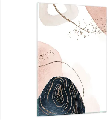 Produktbild von Bilder auf glas - Einteilig - Abstraktion Modern Grafik - 80x120cm - Glasbilder - Wandbilder - Bilder - Wanddekoration aus Glas - Glas Bilder - Wandbild auf Glas - GPA80x120-4217