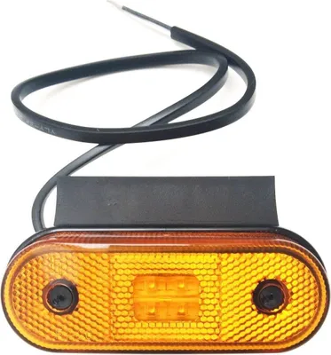 Produktbild von Gelb LED Begrenzungsleuchte, Umrissleuchte Rückstrahler und Halterung für LKW Anhänger