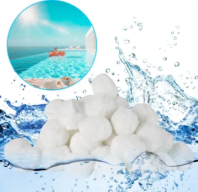 Produktbild von Izrielar Filterbälle Weiß 700g Filtersandersatz für Pool Sandfilteranlage Polysphere Filtermaterial