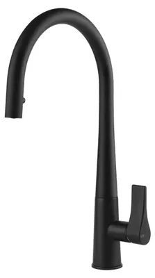 Zdjęcie produktu dla Gessi - Bateria kuchenna Proton wyciągana wylewka 17153 Czarna matowa