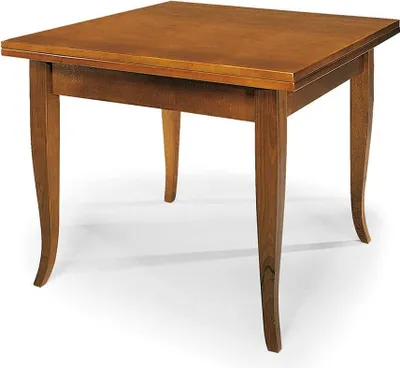 Immagine prodotto di Milani Home - tavolo da pranzo allungabile a libro 100-200 x 100 cm, noce, legno massiccio