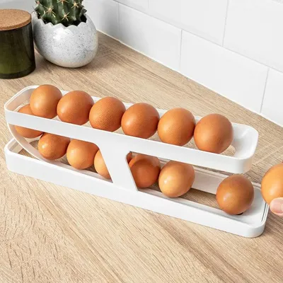Produktbild von Eierhalter für Kühlschrank Organizer automatisch rollender Eierspender für