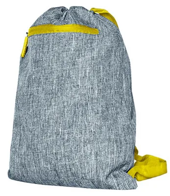Produktbild von bags2GO DTG-15391 | Gymsac - Miami / 42 x 33 cm - Farbe: Grey Melange/Yellow - Größe: 43 x 34 cm