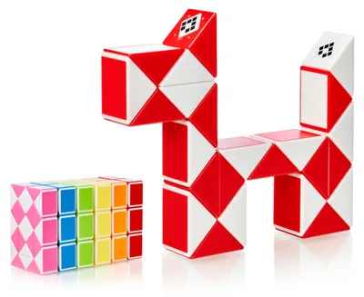Immagine prodotto di CUBIDI® Original Magic Snake - 24 elementi rossi | Giochi di logica per bambini e adulti | Ideale come regalo per feste di compleanno, come pensierino per gli invitati o come piccolo regalo per bambini