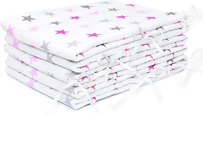Produktbild von Amilian Bettumrandung Babybett Baby Kinder Nestchen Kantenschutz Bettnestchen Kopfumrandung für Laufstall Bettausstattung Bettschlange 420 cm