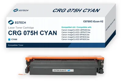 Produktbild von Toner kompatibel mit Canon CRG 075H Cyan Cyan imageCLASS LBP646Cdw LBP647Cdw