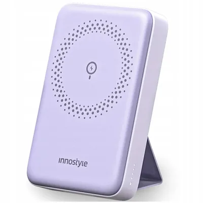 Produktbild von Innostyle Powermag 2V1 Rychlá Indukční Powerbanka Pro Magsafe 10000Mah Stojan Fialová