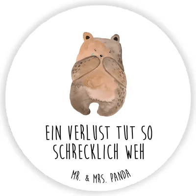 Produktbild von Mr. & Mrs. Panda magnet Bär Verlust - Weiß - Geschenk, für kühlschrank, Kühlschrankmagnet, Notizhalter, mit motiv, Teddy, fotos